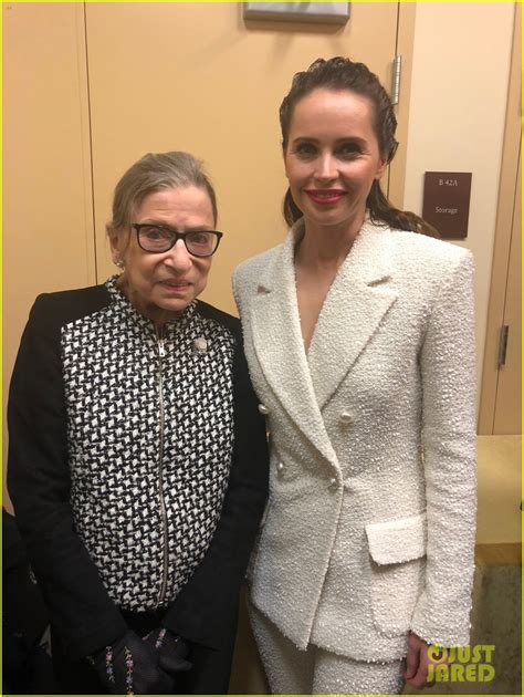 felicity jones meets up with ruth bader ginsburg who she plays in on the basis of sex photo