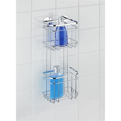 Wenko Turbo Loc Stainless Steel Wall Mounted Shower Caddy And Reviews
