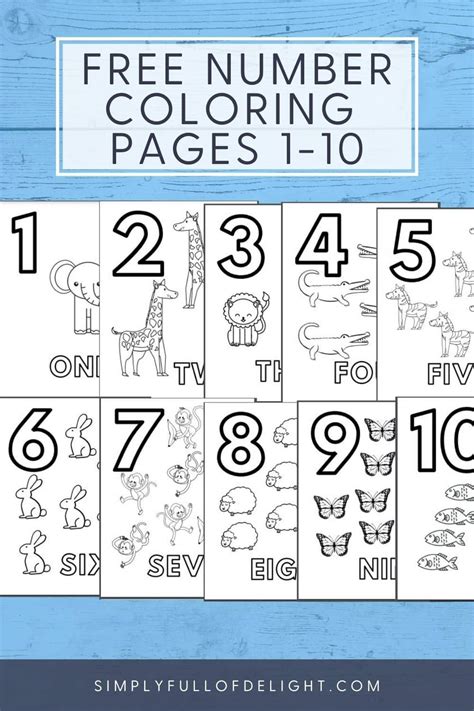 preschool number coloring pages    printable