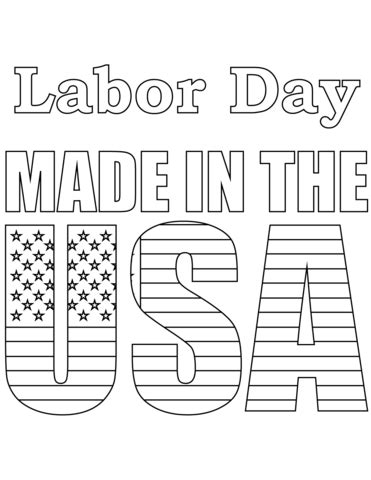 labor day    usa coloring page  printable coloring pages