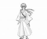 Kenshin Coloring Rurouni Pages Popular Himura Coloringhome sketch template