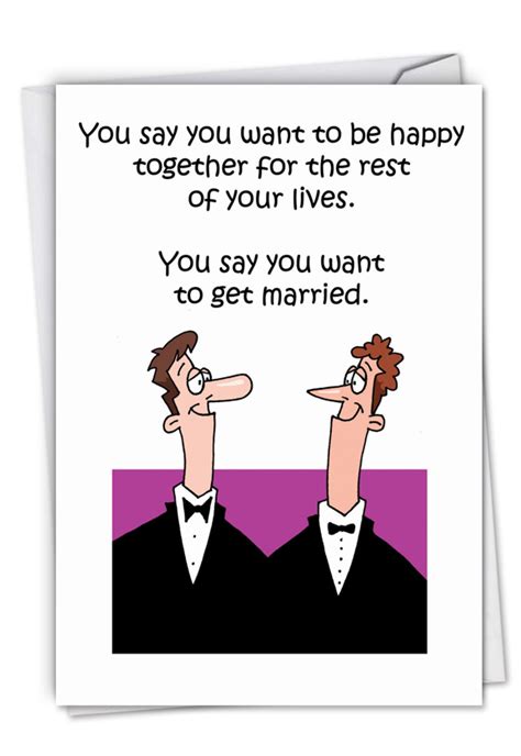 Happy Gay Marriage Cartoons Wedding Greeting Card D T Walsh