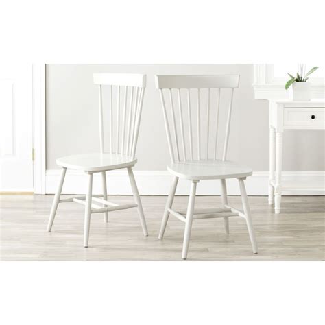 safavieh dining country lifestyle spindle   white dining chairs