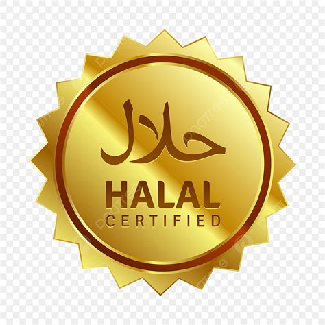 halal certified vector png images golden halal certified label  arabic writing badge