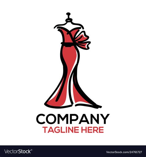 fashion  dress design logo royalty  vector image