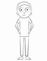 Morty Rick sketch template