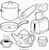 Utensils Colouring Dolls Outlined Clue Clipground Uteer Books sketch template
