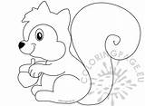 Squirrel Acorn Coloringpage Eu sketch template