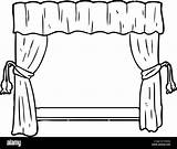 Curtains sketch template