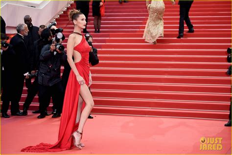 Bella Hadid Sizzles In Red Dress At Cannes Film Festival