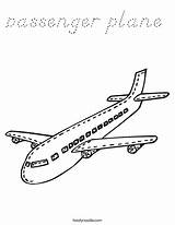 Coloring Passenger Plane Print Ll sketch template