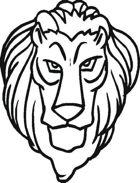 cute lion face coloring page  printable coloring pages  kids