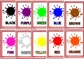 toddler color learning printables learning colours colours