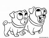 Puppy Coloring Dog Pals Pages Dogs Two Printable Print Kids sketch template