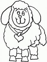 Sheep Coloring Pages Drawings Kids Cliparts Cute Clipart Print Funny Sheeps Line Library Popular sketch template