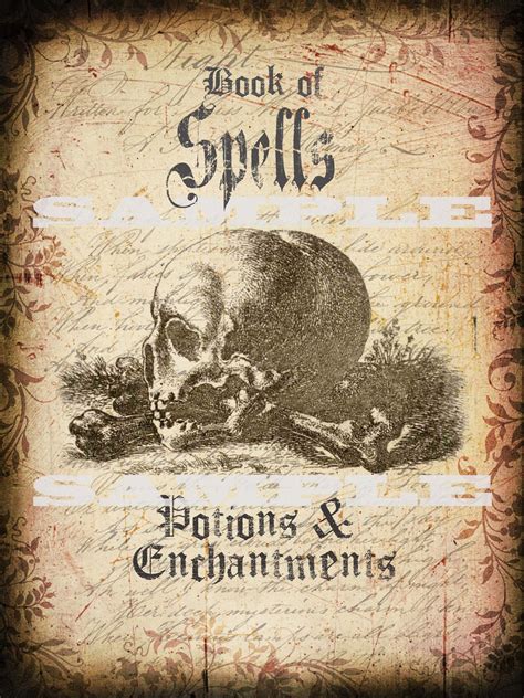 book cover  spells potions  enchantments diy instant