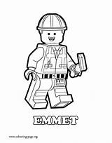 Coloring Lego Movie Emmet Pages Printable Construction Worker Colouring Print Minifigure Sheets Superman Drawing Kids Emmett Gun Legos Fun Template sketch template