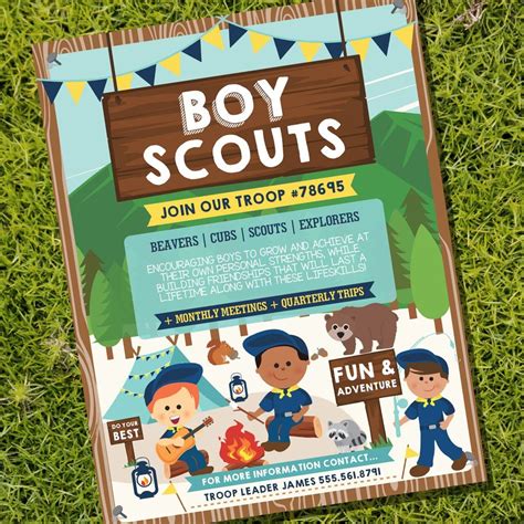 boy scouts recruitment flyer printable join  boy scouts flyer