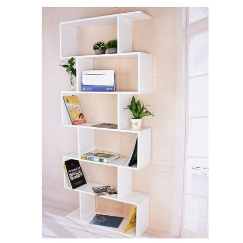modern book shelves  tier storage shelf  shape bookcase display