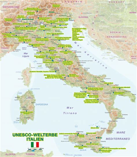 karte von unesco welterbe italien land staat welt atlasde