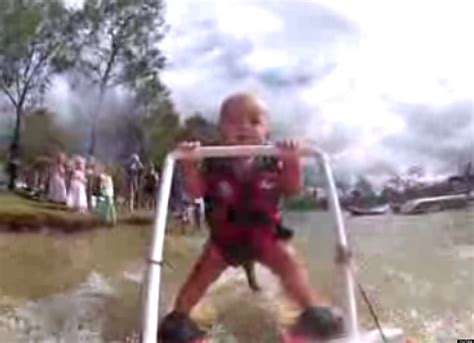 ryder blair 7 month old waterskis like a pro video huffpost