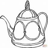 Teapot Coloring Pages Printable Colouring Clipart Cup Coffee Tea Template Little Clip Library Cliparts Book Story Real Popular Kitchen Party sketch template