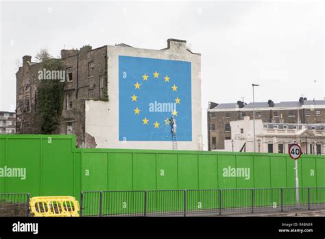 banksy brexit mural  dover stock photo alamy
