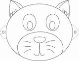 Cat Mask Face Coloring Kids Printable Animal Template Drawing Masks Pages Head Pumpkin Print Studyvillage Color Paper Templates Halloween Colouring sketch template