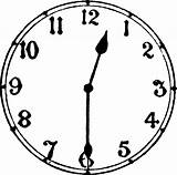 Half Past Clipart Clock Etc Says Gif sketch template