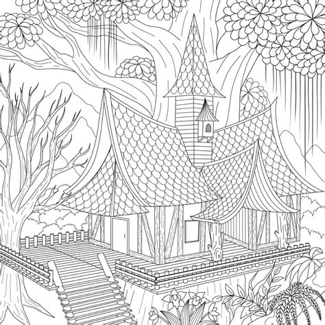 coloring page beach house  tree house coloring pages