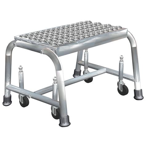ballymore ssn  step stainless steel rolling step stool  spring