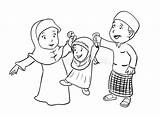 Keluarga Mewarnai Kartun Familia Coloriage Musulmane Footage Sketsa Mother Yayimages Colourbox Alamy sketch template
