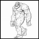 Cryptid Colouring sketch template