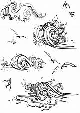 Wave Coloring Pages Wave3 sketch template