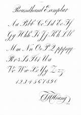 Roundhand Handwriting Copperplate Alphabet Handouts Dao Hoang Script sketch template