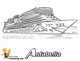 Colouring Ships Aida Aidabella Ausmalbilder Schiff Titanic Designlooter Schiffe Cruises Yescoloring sketch template