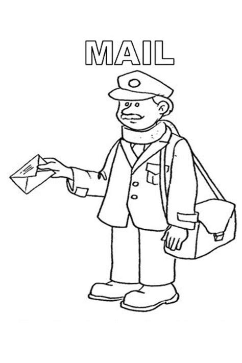girl postman coloring page  printable coloring pages  kids