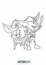 Coloring Pages Print Pig Goblin Moose Fictional Pirate Monster Characters Color sketch template