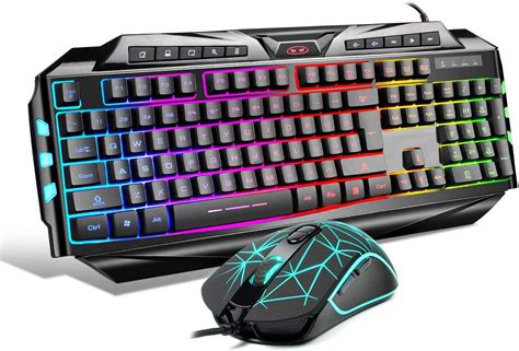 gaming keyboard  mouse combomagegee gk wired backlight keyboard