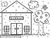 Kindergarten Prek Schoolhouse sketch template