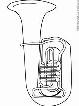 Tuba Coloring Drawing Pages Instruments Music Choose Board Getdrawings Colouring sketch template