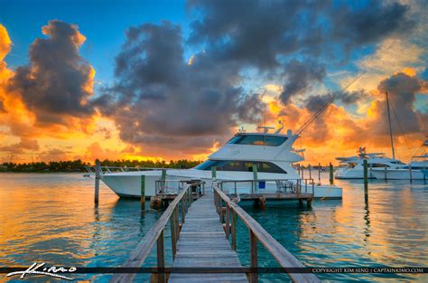 yacht  sunset sailfish marina singer island florida hdr photography  captain kimo