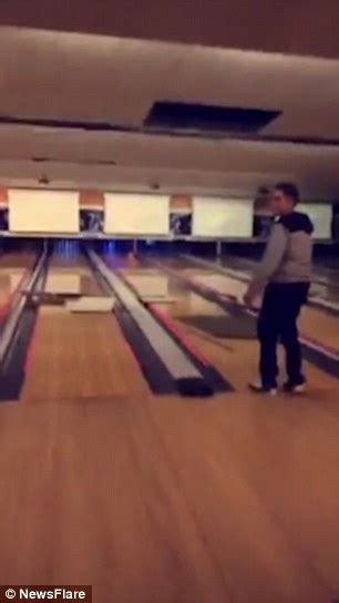 Hilarious Video Shows Man Throw Bowling Ball Into The Roof And Bring
