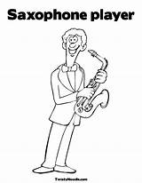 Saxophone sketch template