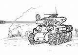 Tanque Pintar Sherman Militar sketch template