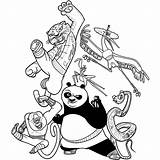 Fu Panda Kung Coloring Books Pages sketch template