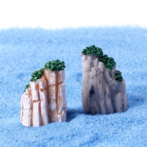 cute natural resin mini mountain miniature  home decoration
