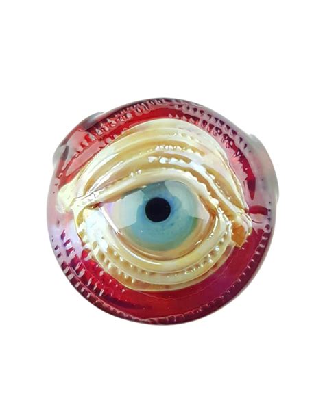 Bard Glass Eyeball Pendant Red Caramel The Dab Lab