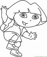 Dora Jumping Coloringpages101 sketch template