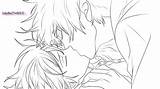 Yaoi Kiss Lineart Deviantart Chat sketch template